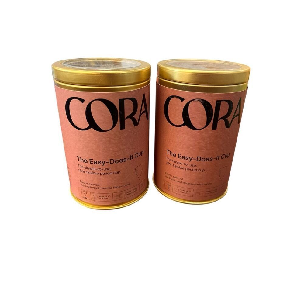 2 Cora Easy To Use Reusable Menstrual Cup ultra flexible - Size 1